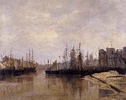 Desavary Charles L'Arriere-port de Dunkerque Spain oil painting artist